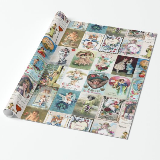  Valentijnen Kaarten Cadeaupapier (Uitgerold)