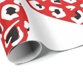 valentijnen luipaard dierlijke afdruk rood cadeaupapier (Rol Hoek)