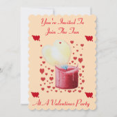 valentijnen met een liefdeshartvormige vlamrode ka kaart (Voorkant)