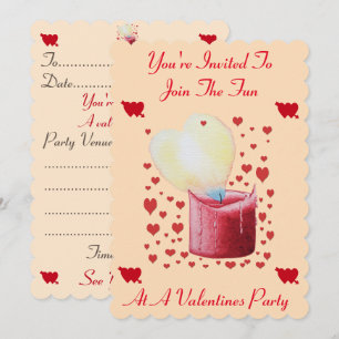 valentijnen met een liefdeshartvormige vlamrode ka kaart