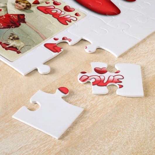 valentijnen puzzel kind legpuzzel (Zijkant)