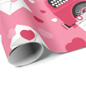 valentijnen romance typemachine liefdesbrieven har cadeaupapier (Rol Hoek)