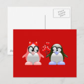 valentijnen schattige liefde feestdagenkaart (Voorkant / Achterkant)