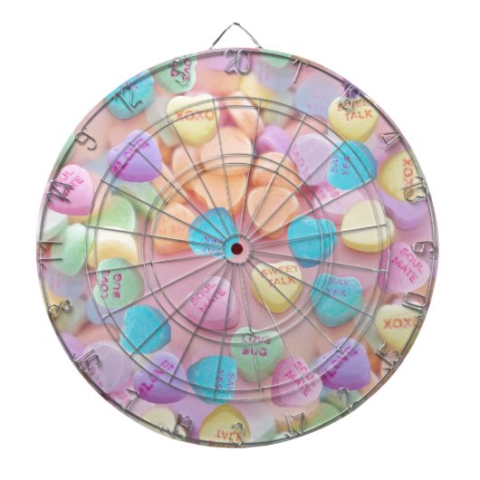 valentijnen snoep harten dartbord (Voorkant)