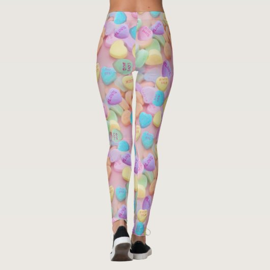 valentijnen snoep harten leggings (Achterkant)