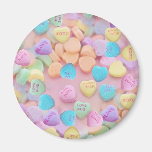 valentijnen snoep harten magneet (Voorkant)
