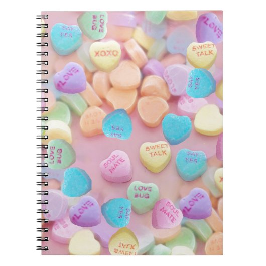 valentijnen snoep harten notitieboek (Voorkant)
