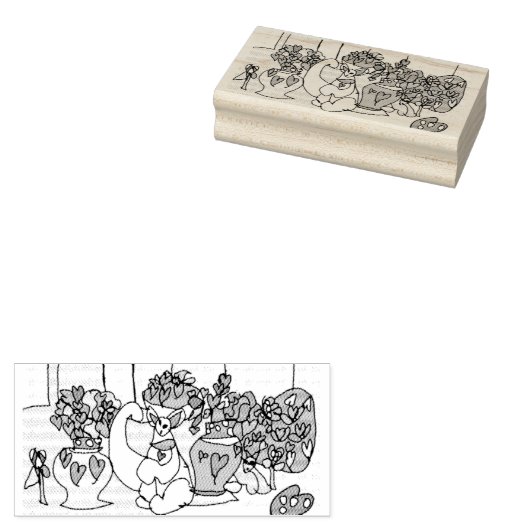 Valentijnen spelen rubberstempel (Gestempeld)