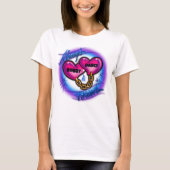 Valentijnen T-Shirt voor het harten van borstelvat (Voorkant)