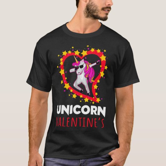 valentijnen unicorn Valentijnsdag unicorn grappun T-shirt (Voorkant)