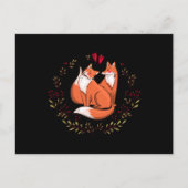 Valentijnen vossen briefkaart (Voorkant)