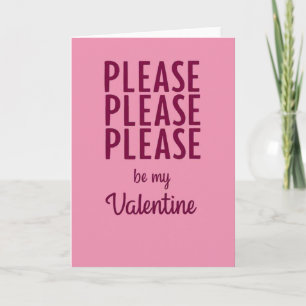 Valentijnkaart 'Alsjeblieft, wees mijn Valentijn' Kaart