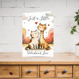 Valentijnkaart met Moppige Katten Feestdagen Kaart