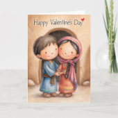Valentijnkaart naast elkaar kaart (Voorkant)