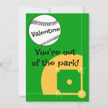 Valentijnkaart voor baseballkinderen in de klas