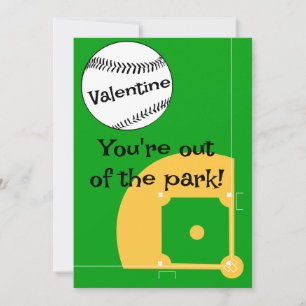 Valentijnkaart voor baseballkinderen in de klas feestdagenkaart