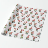 Valentijnkabouters Op Wit Cadeaupapier (Uitgerold)
