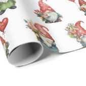 Valentijnkabouters Op Wit Cadeaupapier (Rol Hoek)