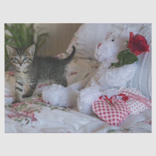 valentijnkat tissuepapier (Voorkant)