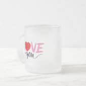 valentijnodag matglas koffiemok (Voorkant links)