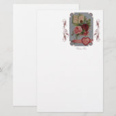 Valentijnrozen Briefpapier (Voorkant / Achterkant)