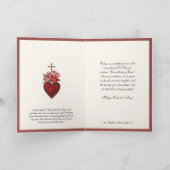 Valentijnrozen Engelen St. Therese Hart Kruis Kaart (Binnen)