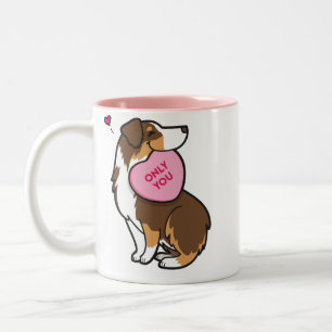 Valentijns 2015-Australian Shepherd-Red Tri-Color Tweekleurige Koffiemok