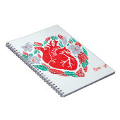 Valentijns Anatomisch Hart: Unieke Kaart Notitieboek (Rechterzijde)