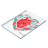 Valentijns Anatomisch Hart: Unieke Kaart Notitieboek (Linkerzijde)