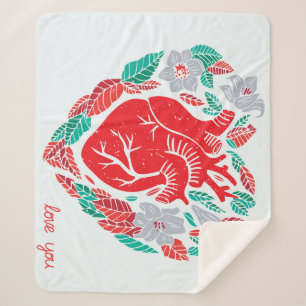 Valentijns Anatomisch Hart: Unieke Kaart Sherpa Deken