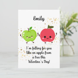 Valentijns appelkaart feestdagenkaart