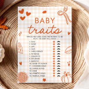 Valentijns Baby Kenmerken Baby Shower Spel Kaart
