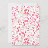 Valentijns Baby shower Bloemen Meisje Uitnodiging (Achterkant)