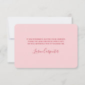 Valentijns Baby shower dank u kaart (Achterkant)