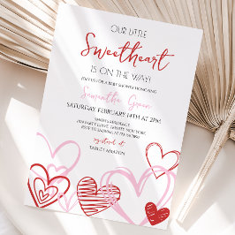 Valentijns Baby Shower Kaart