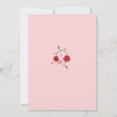 Valentijns Baby shower Meisje Beer Uitnodiging (Achterkant)