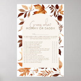 Valentijns Baby Shower Spel Raad Wie Poster
