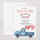 Valentijns baby shower uitnodiging (Voorkant / Achterkant)