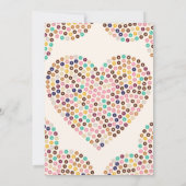 Valentijns baby shower uitnodiging donut hart (Achterkant)