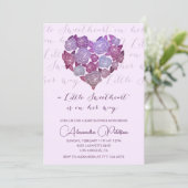 Valentijns baby shower uitnodiging Romantisch (Staand voorkant)