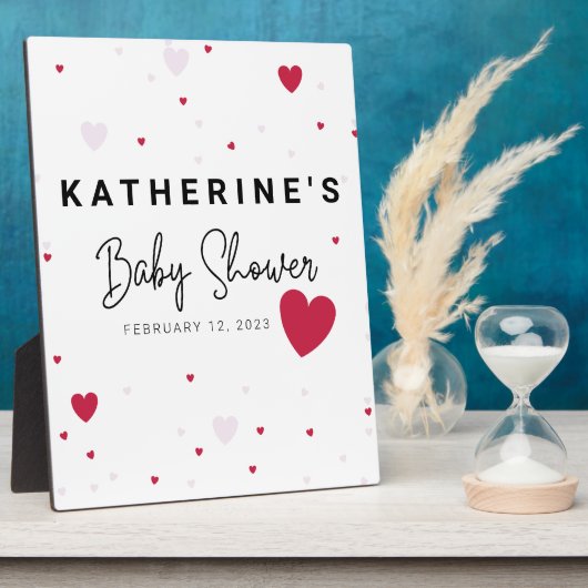 Valentijns Baby shower Welkomstteken Fotoplaat (Zijkant)
