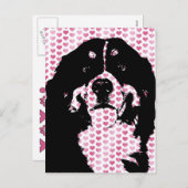 Valentijns - Bernese Mountain Dog Silhouette Feestdagenkaart (Voorkant / Achterkant)