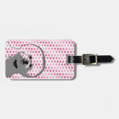 Valentijns - Bichon Frise Silhouette Bagagelabel (Voorkant horizontaal)