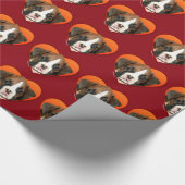 Valentijns blikveld voor hondenpakpapier cadeaupapier (Hoek)