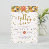 Valentijns bloemen bladeren pompoenen Bruidsdouche Kaart (Staand voorkant)