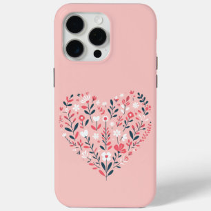 Valentijns Bloemenhart iPhone 15 Pro Max Hoesje