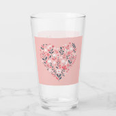 Valentijns Bloemenhart Glas (Achterkant)