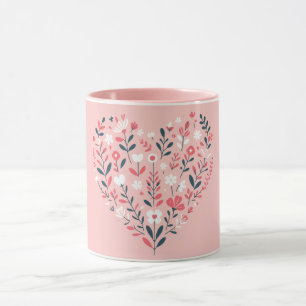 Valentijns Bloemenhart Mok