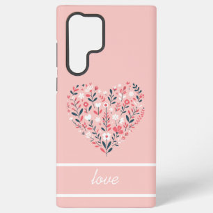 Valentijns Bloemenhart Samsung Galaxy Hoesje