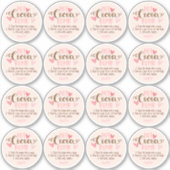 Valentijns  Blush Pink Hot Cacao Bomb Instructies Sticker (Voorkant)